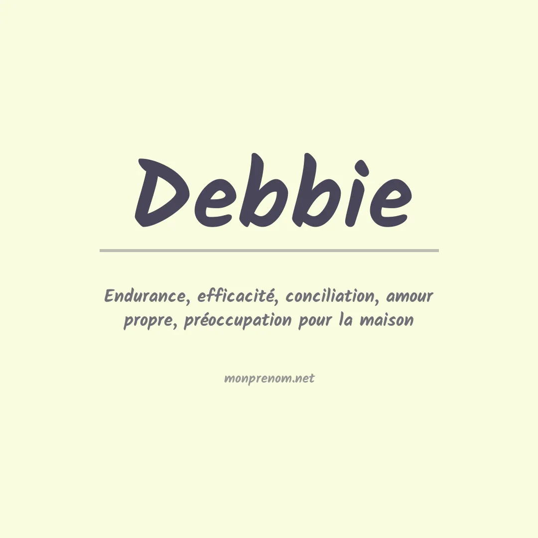 Signification du prénom Debbie