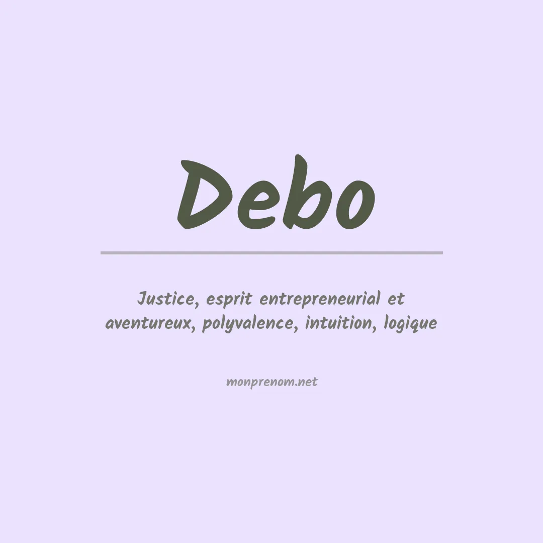 Prénom Debo