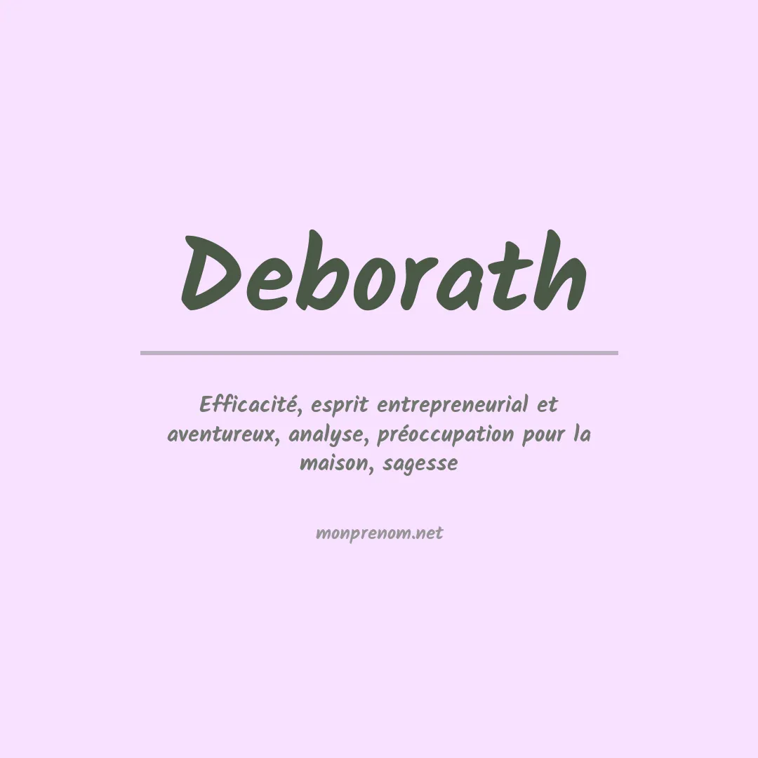 Prénom Deborath