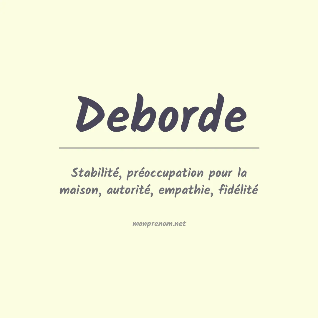 Prénom Deborde