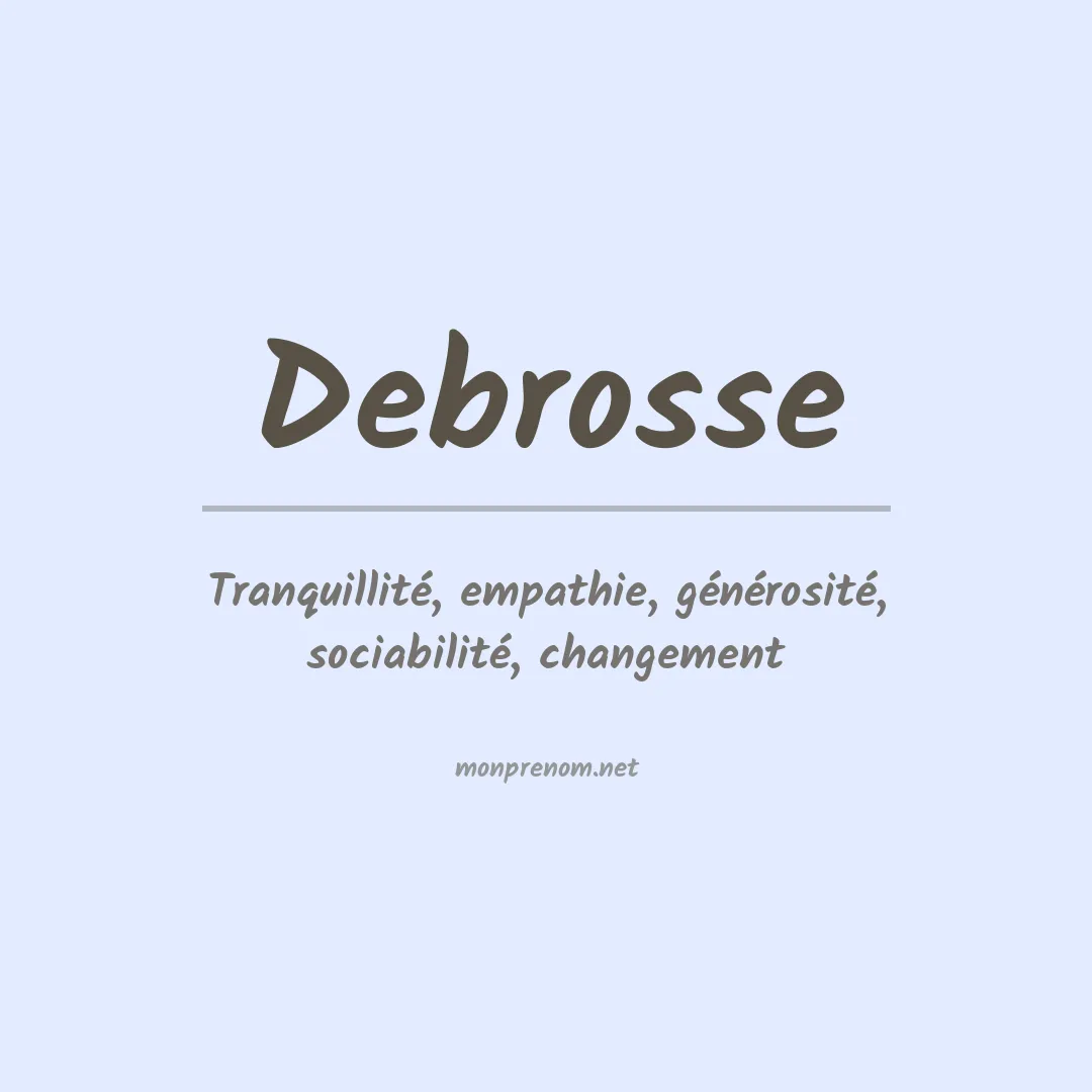 Prénom Debrosse