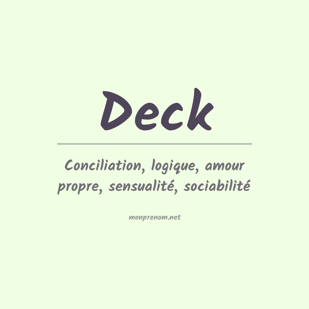 Prénom Deck