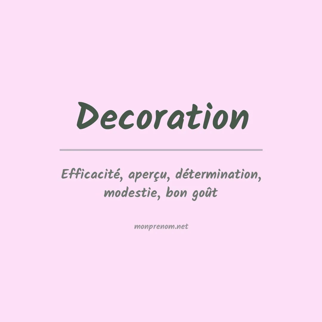 Prénom Decoration