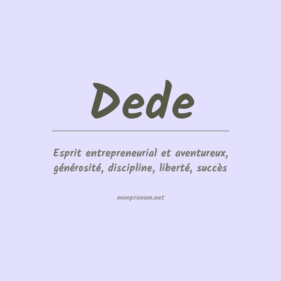 Prénom Dede