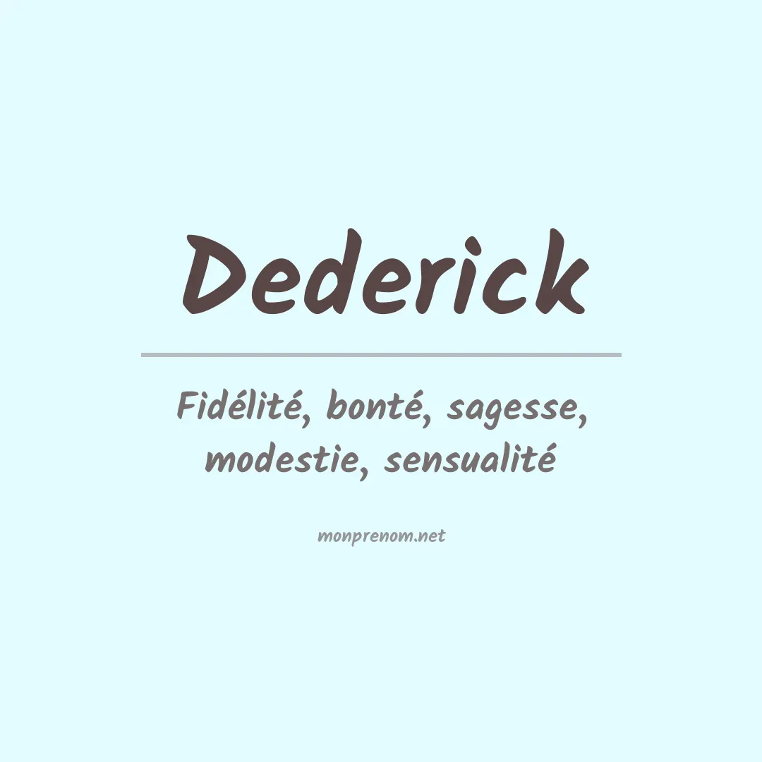 Prénom Dederick