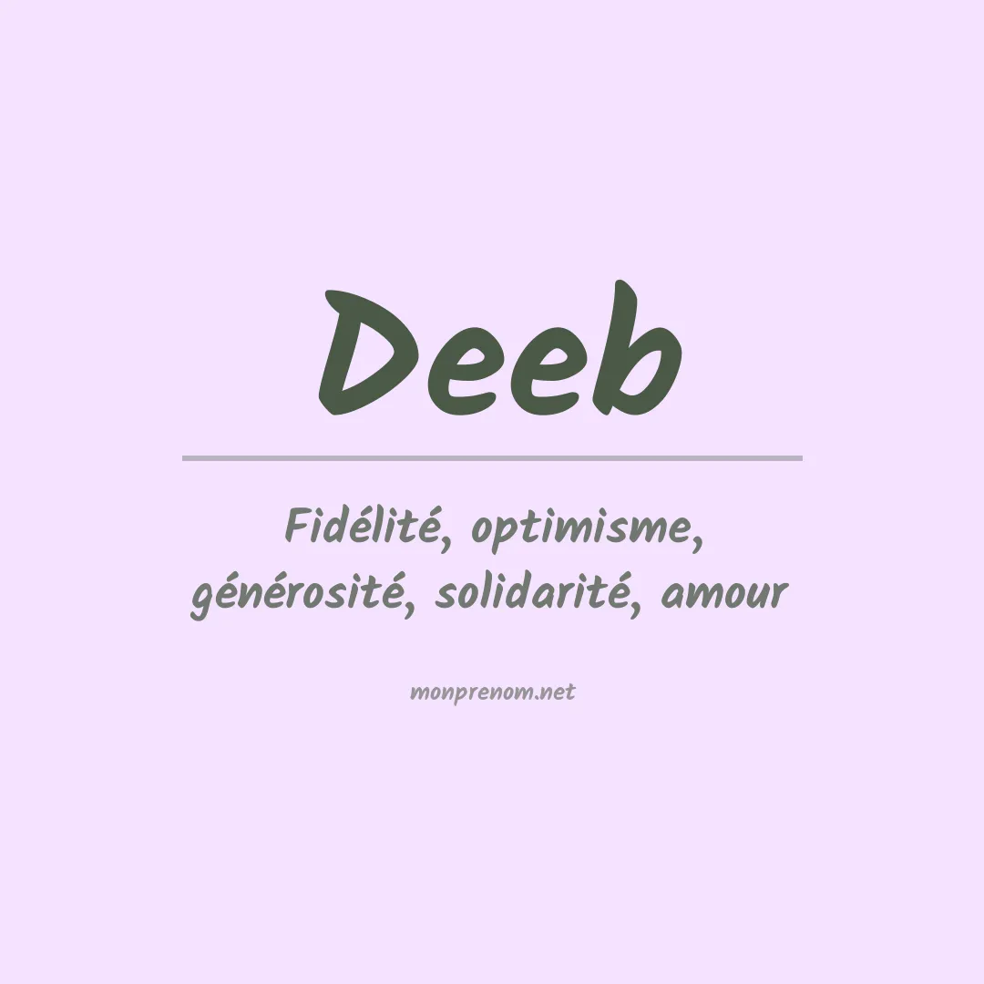 Prénom Deeb