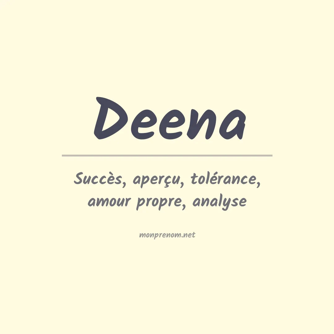 Signification du prénom Deena