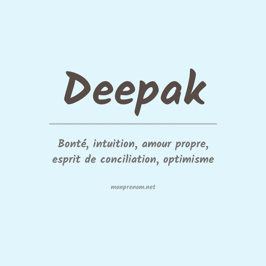 Signification du prénom Deepak