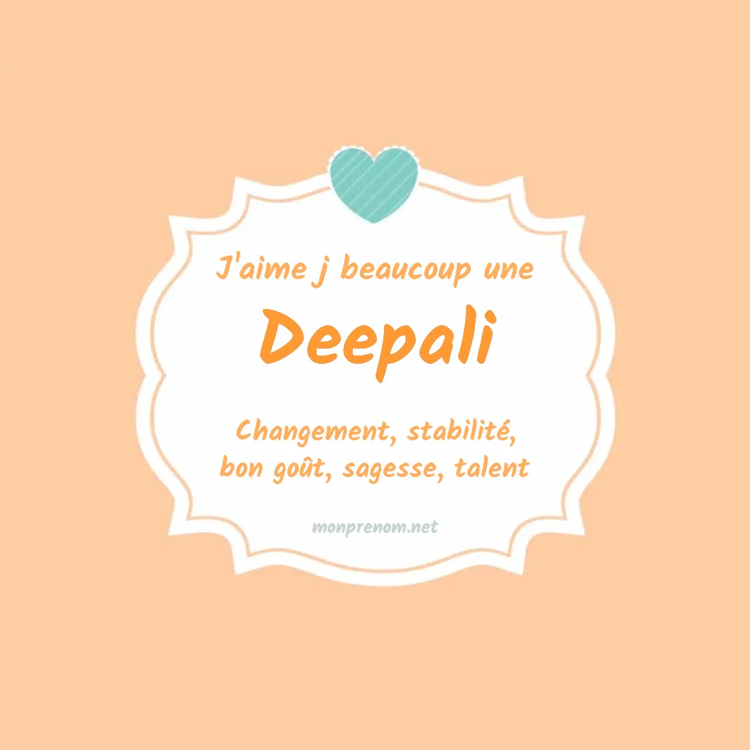 J'aime beaucoup Deepali