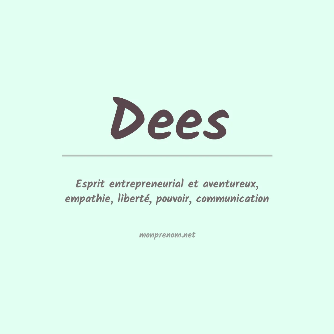 Prénom Dees