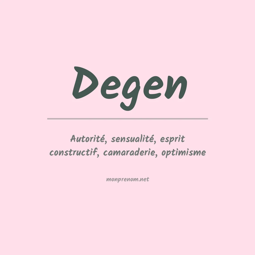 Prénom Degen