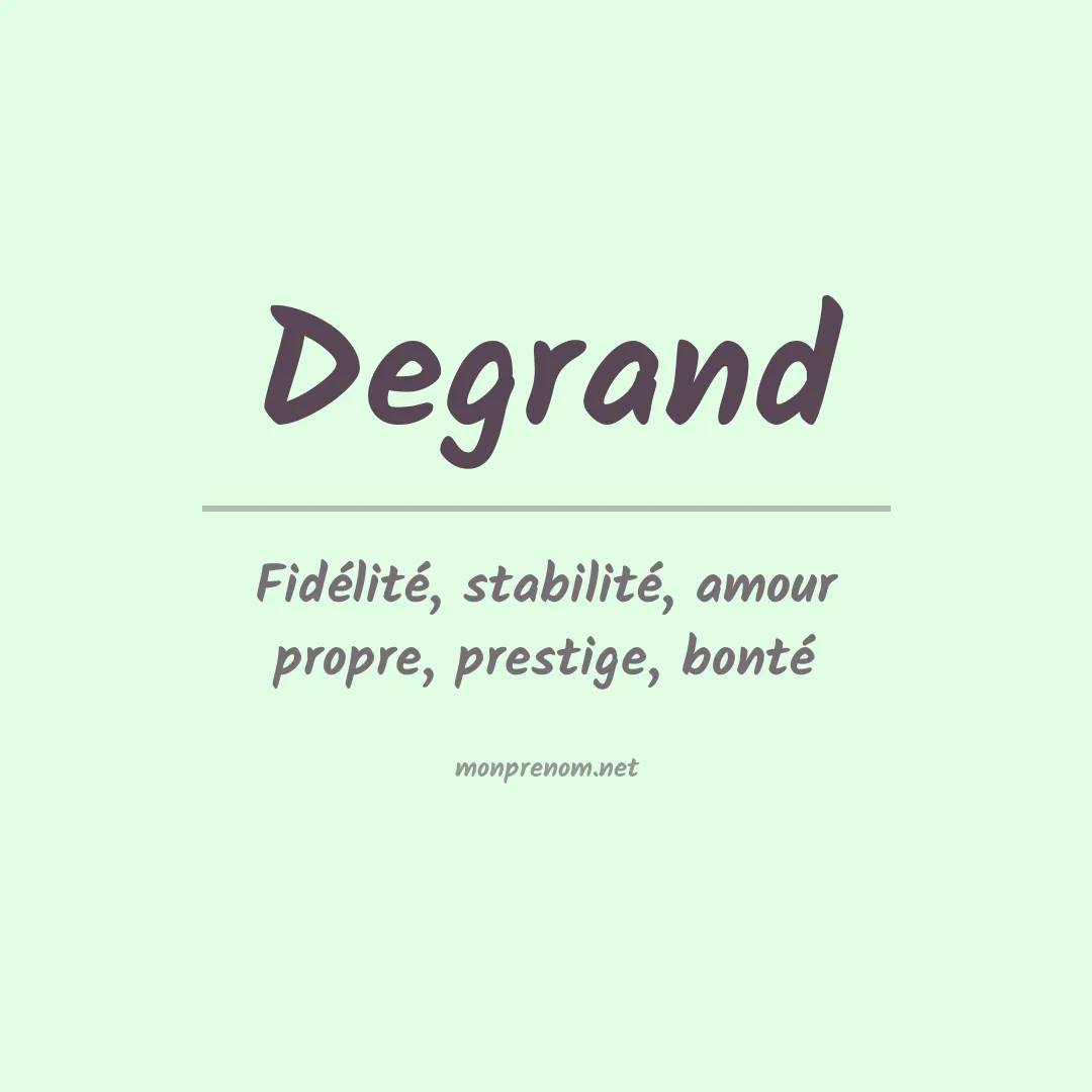 Prénom Degrand