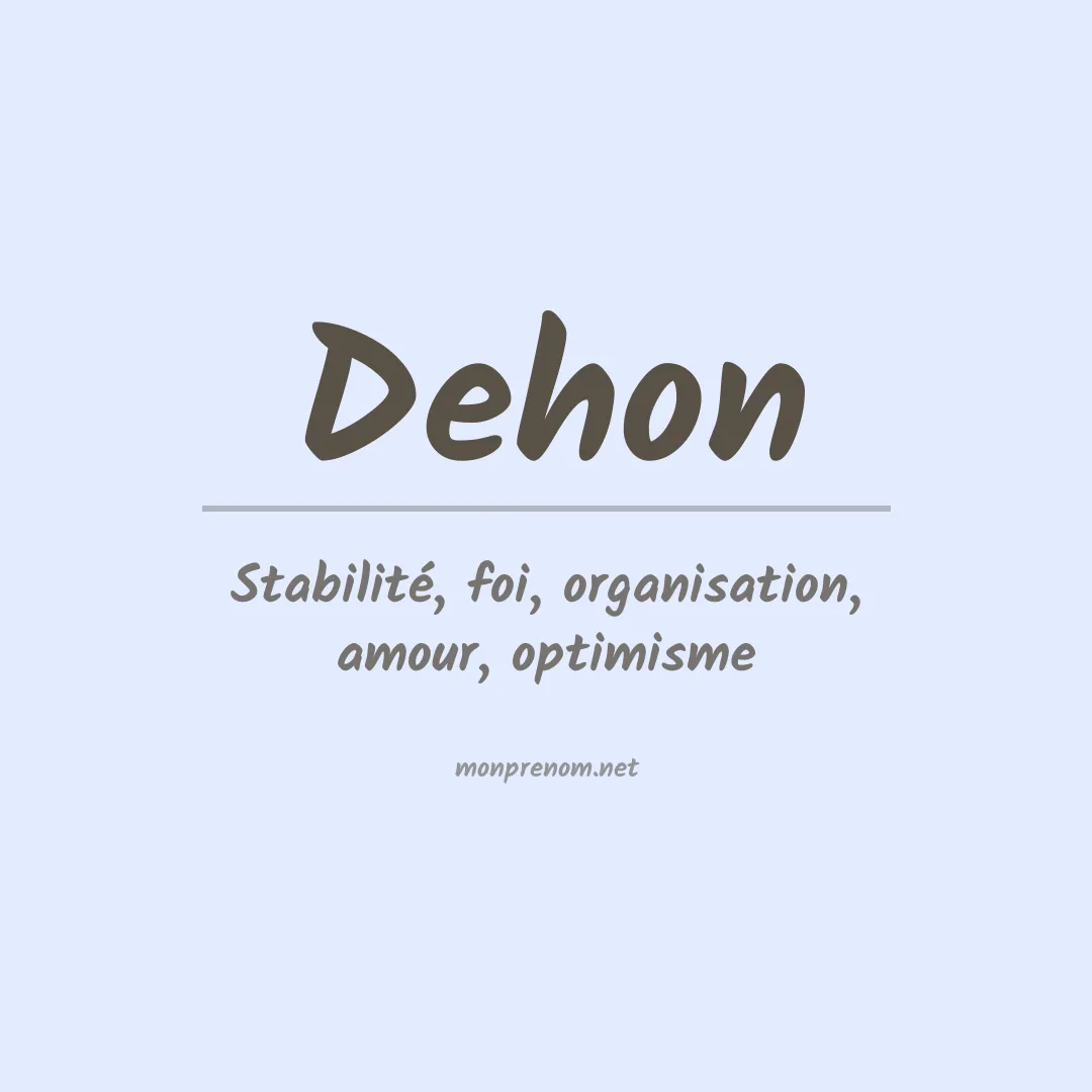 Prénom Dehon