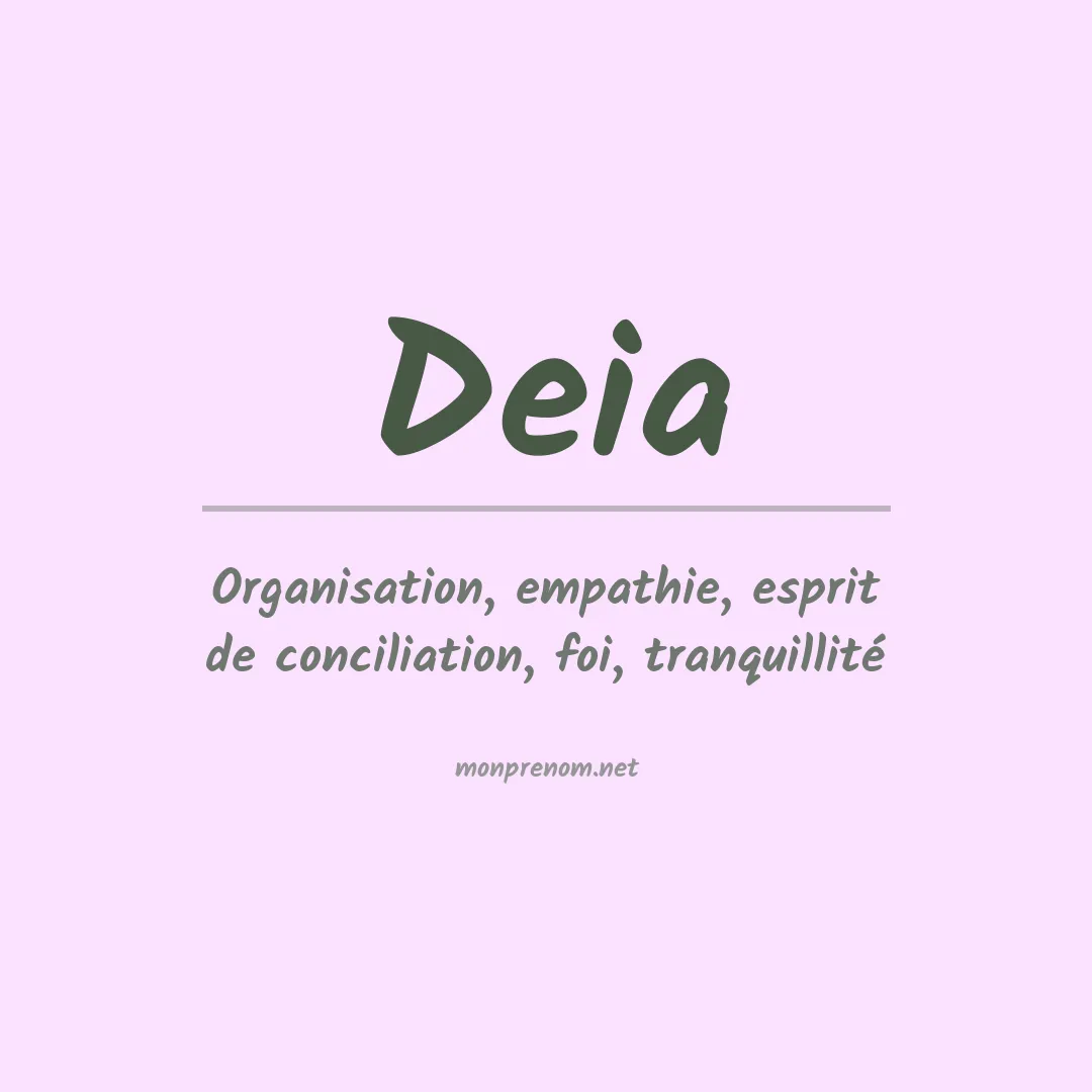 Signification du prénom Deia