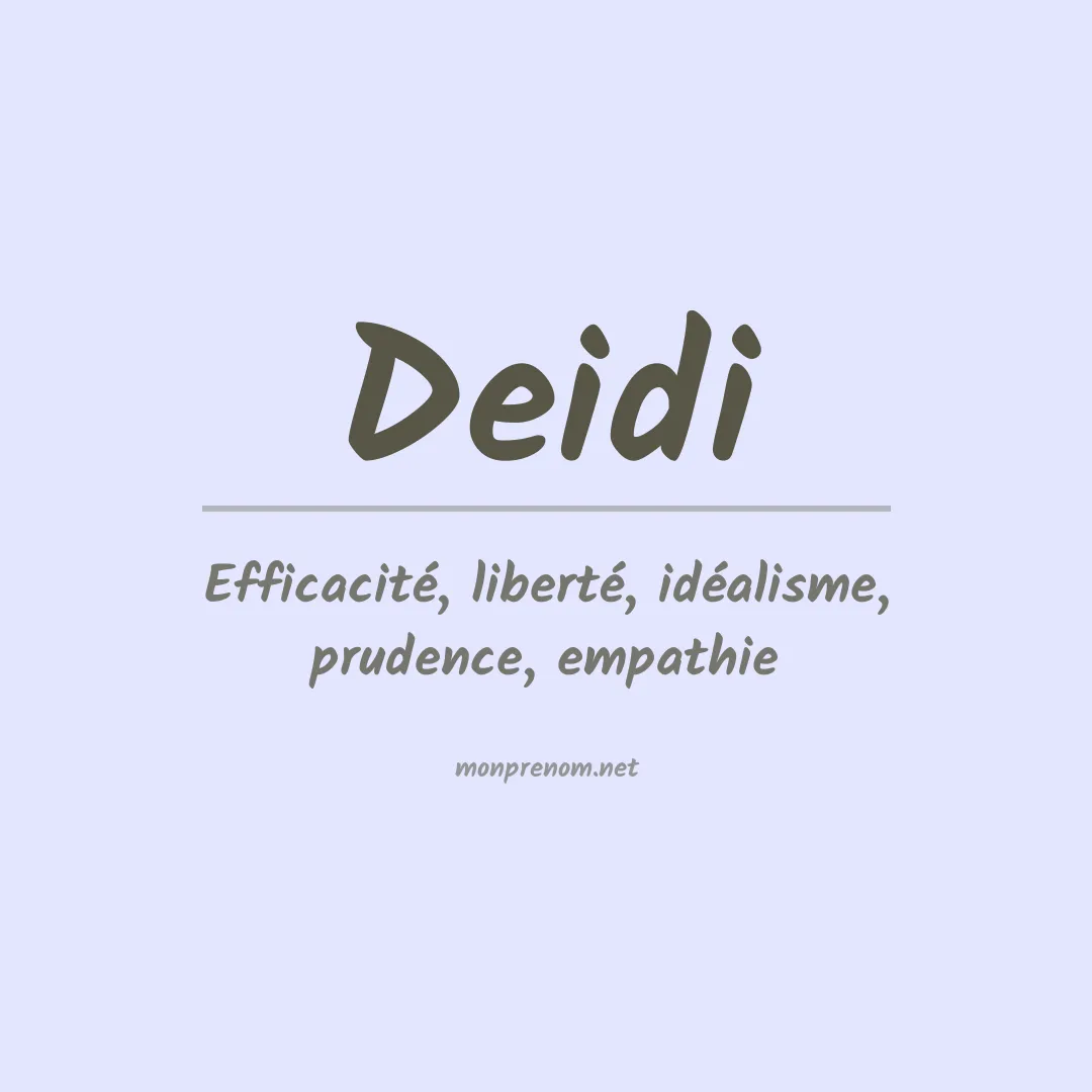 Prénom Deidi
