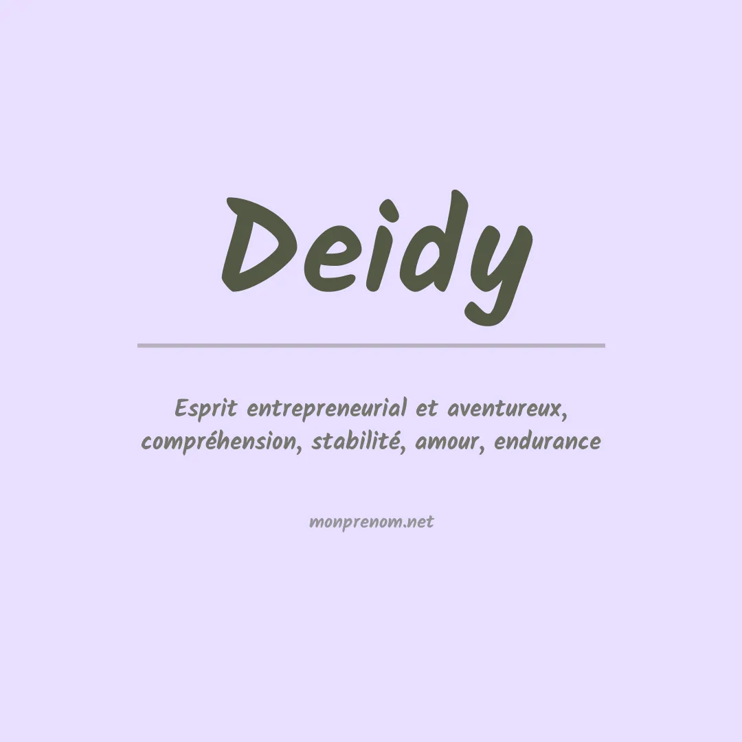 Prénom Deidy