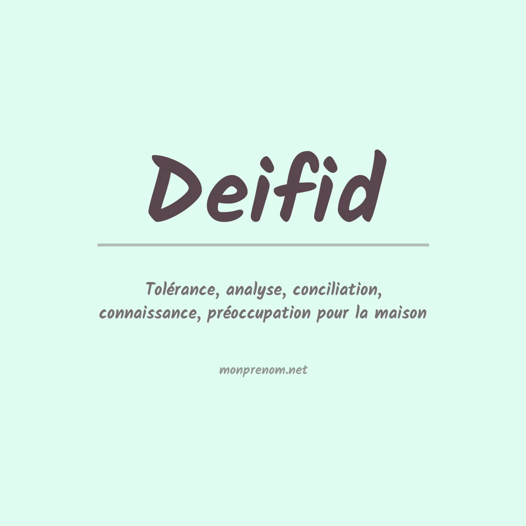 Signification du prénom Deifid
