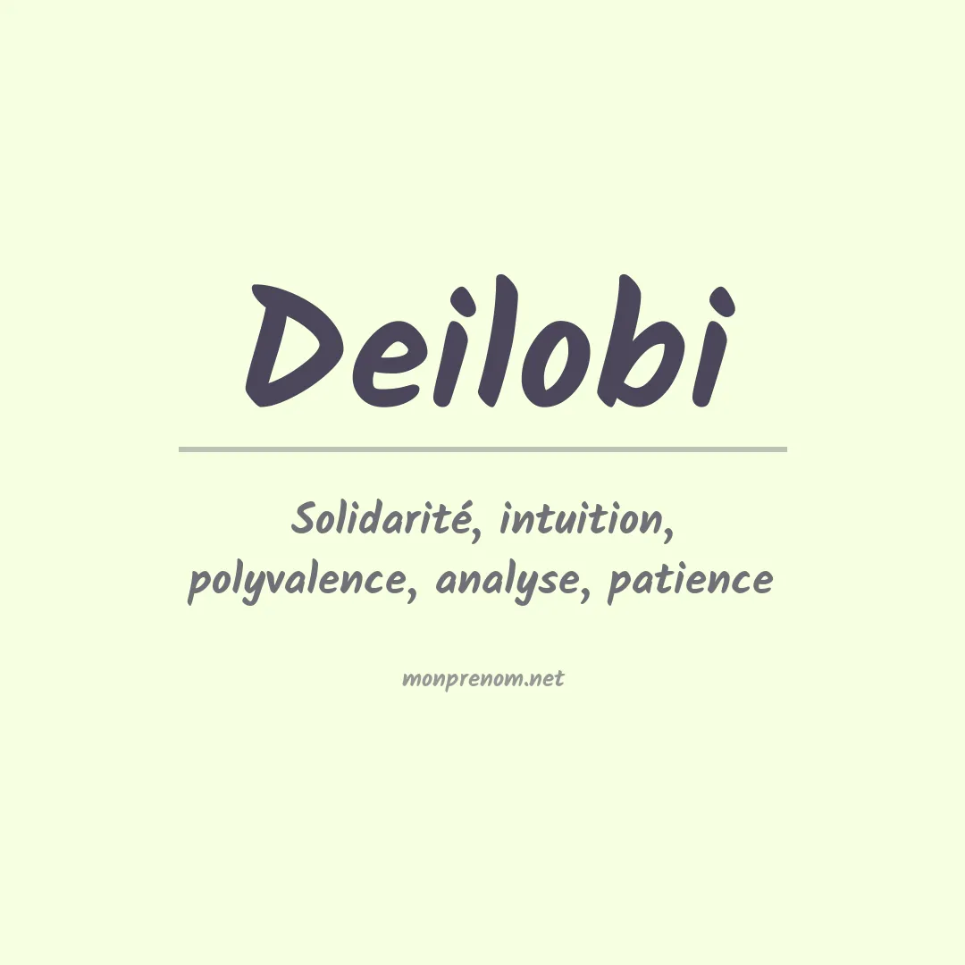 Signification du prénom Deilobi
