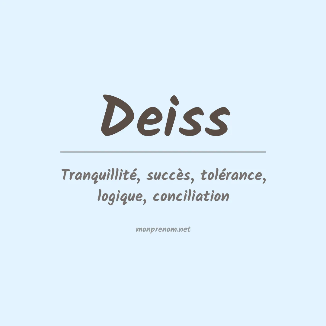 Prénom Deiss
