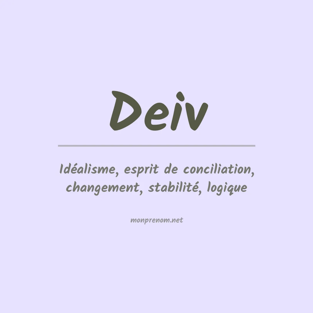 Signification du prénom Deiv