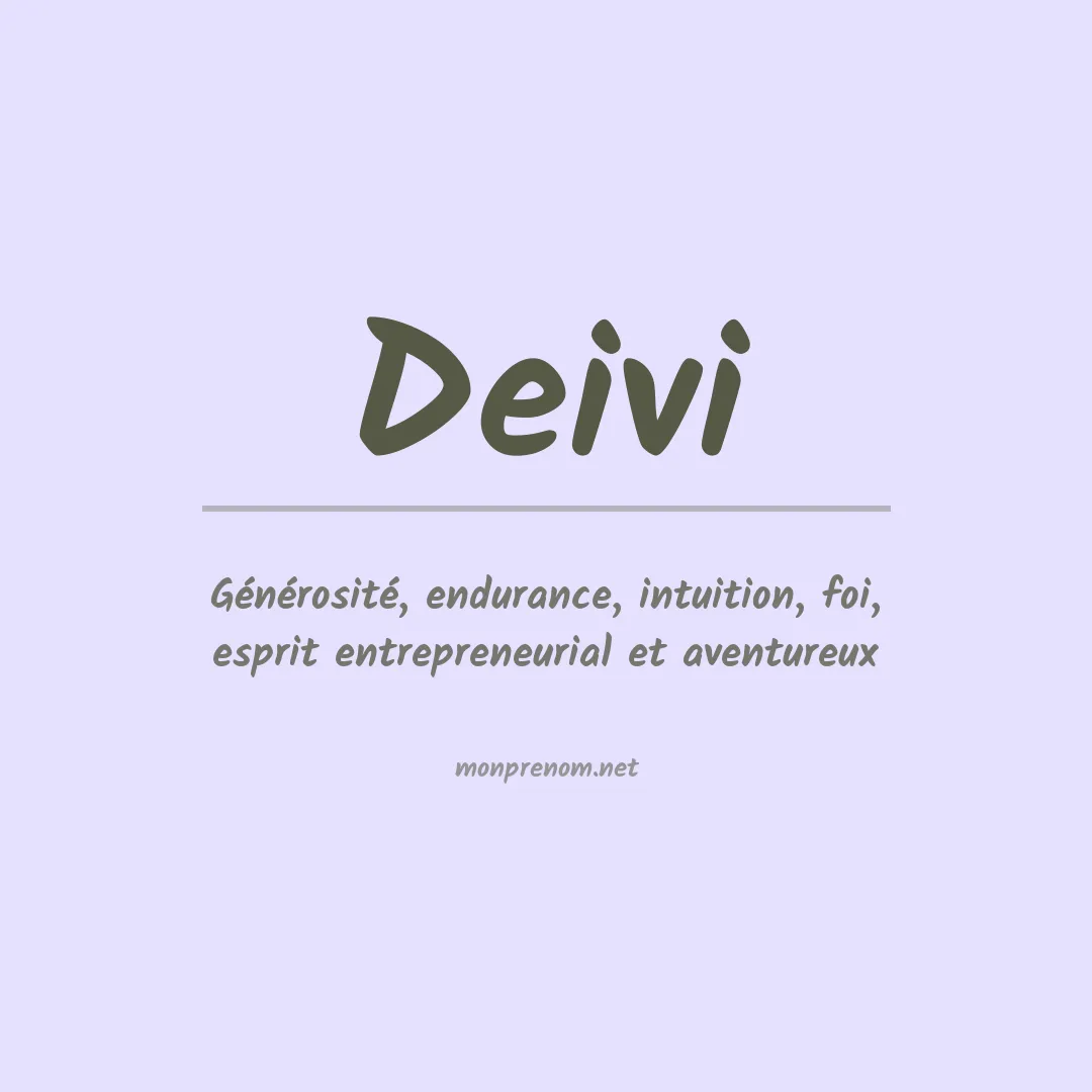 Signification du prénom Deivi