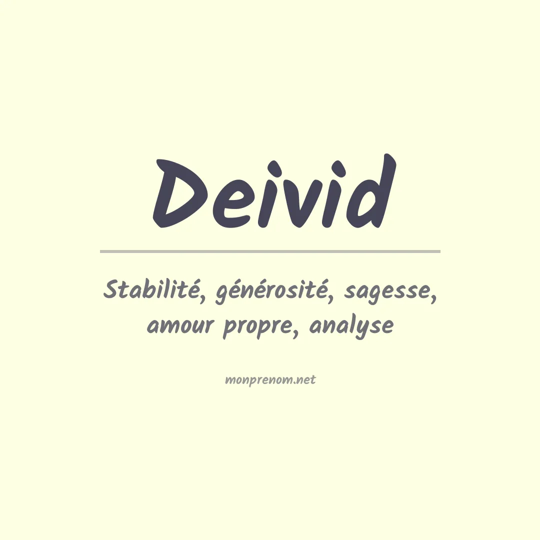 Prénom Deivid