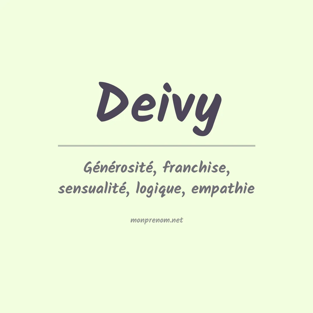 Signification du prénom Deivy