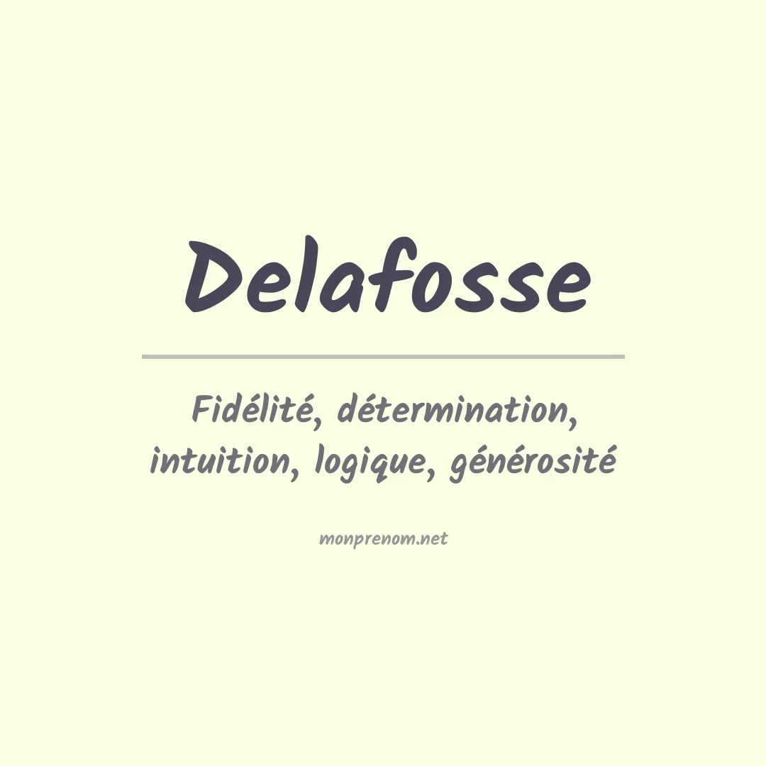 Prénom Delafosse