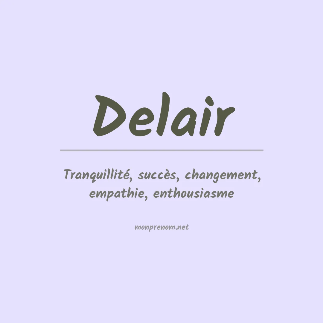 Prénom Delair