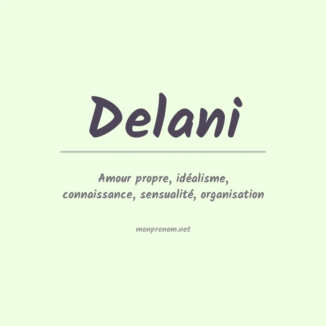 Prénom Delani