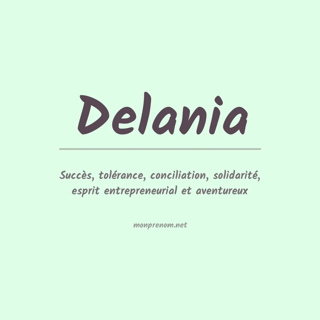 Signification du prénom Delania