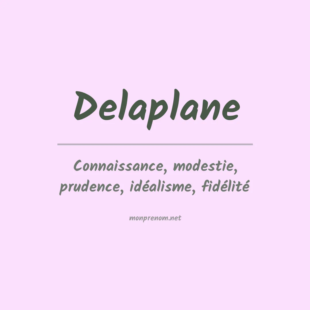 Prénom Delaplane