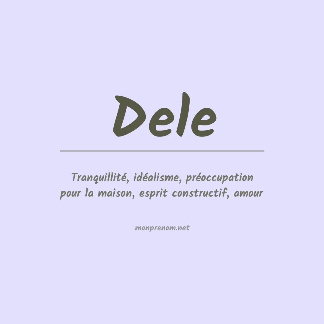 Prénom Dele