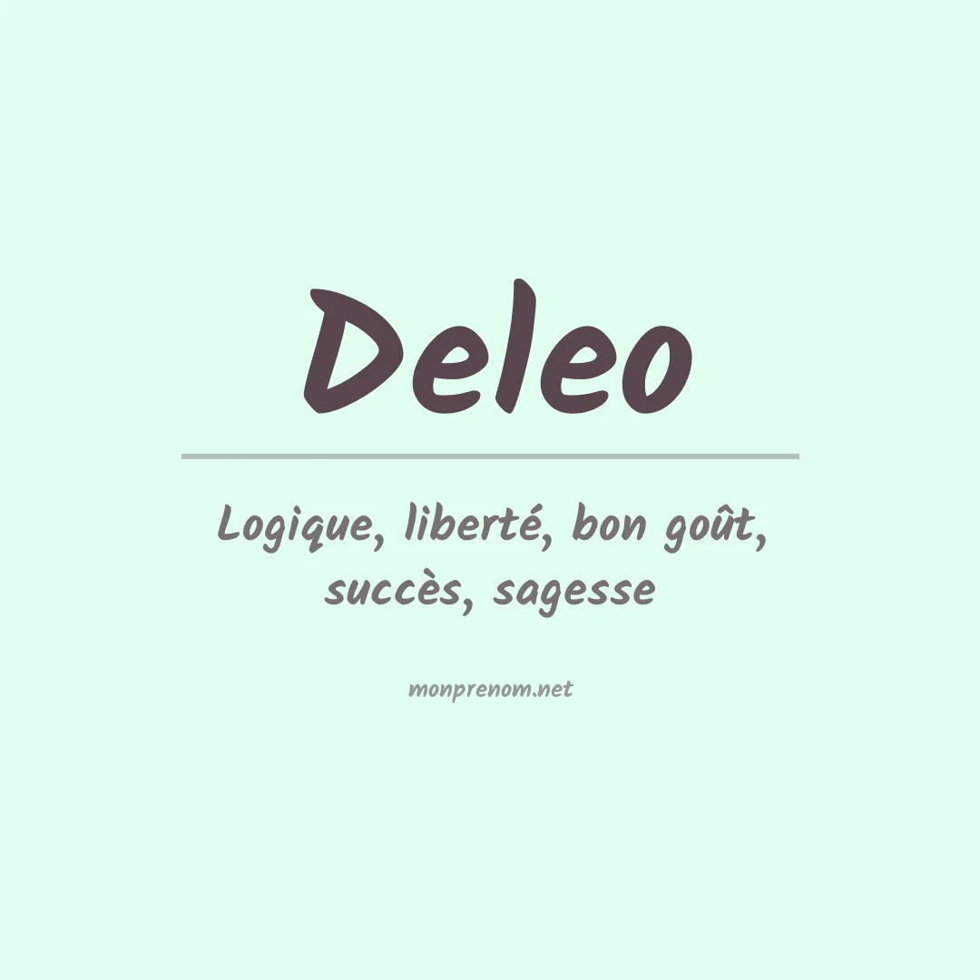 Signification du prénom Deleo