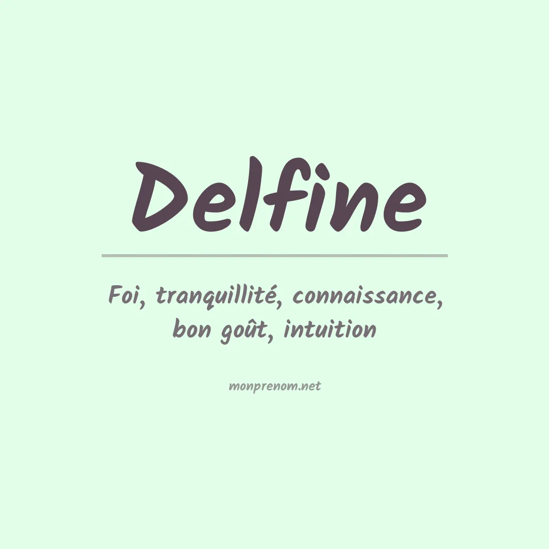 Signification du prénom Delfine
