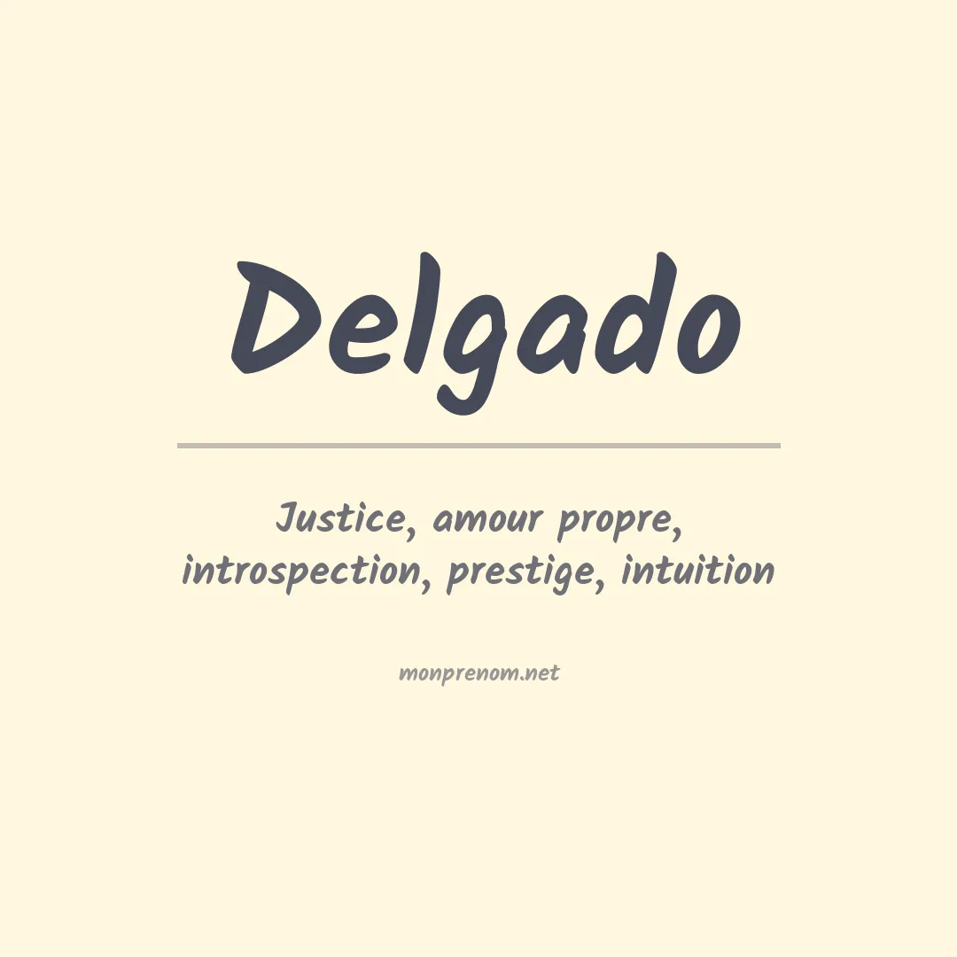 Prénom Delgado