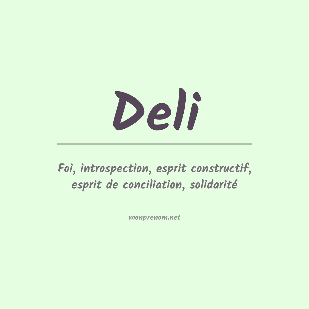Prénom Deli