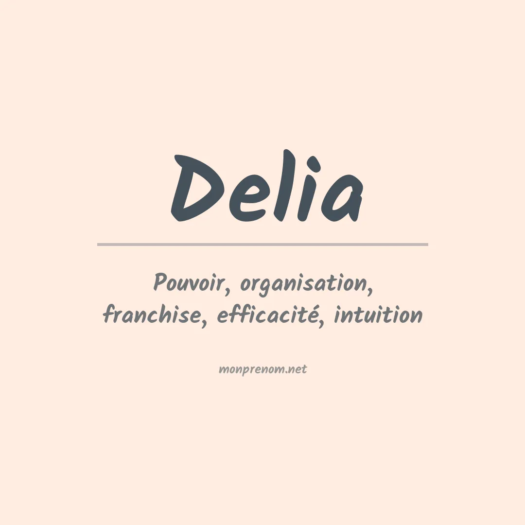 Prénom Delia