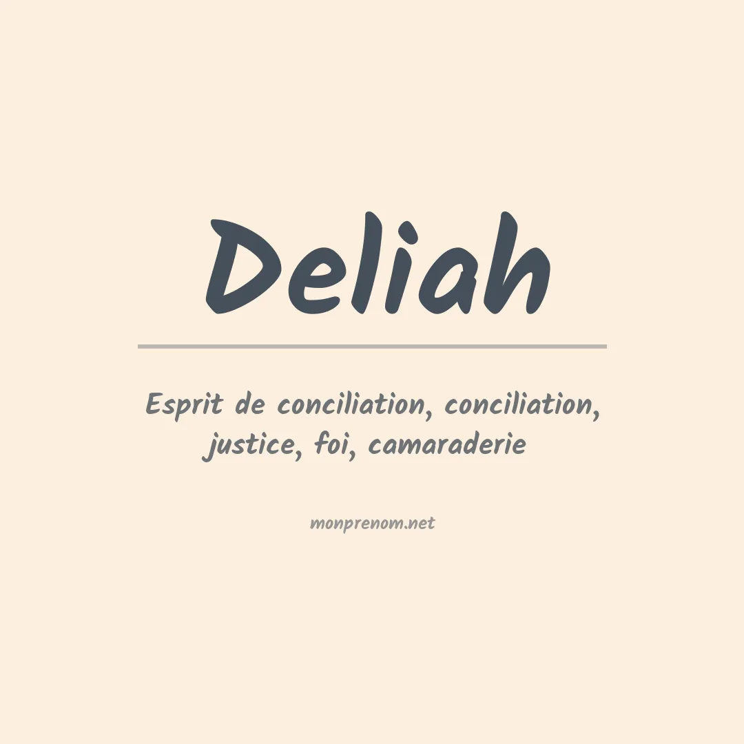 Prénom Deliah