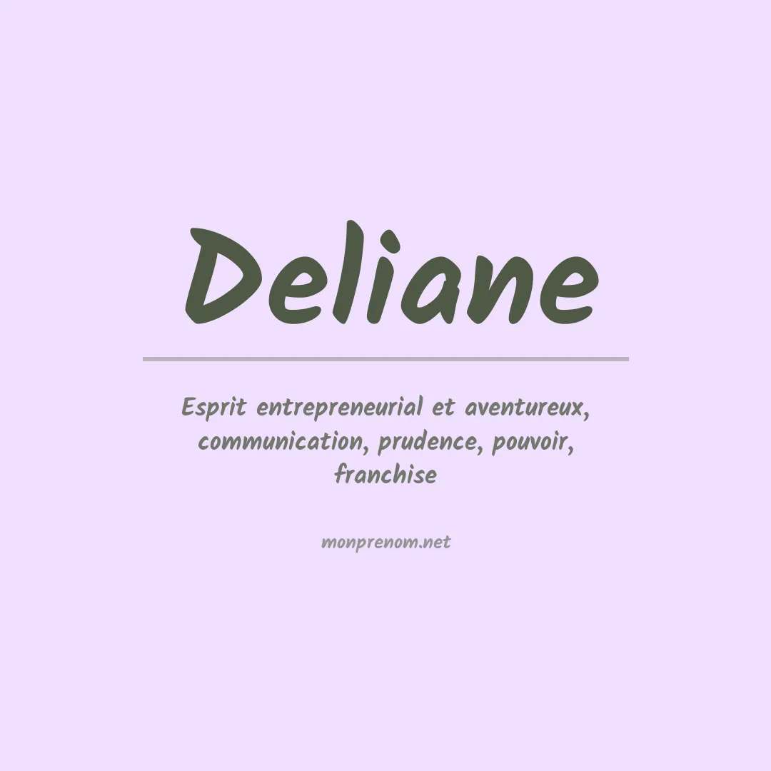 Prénom Deliane