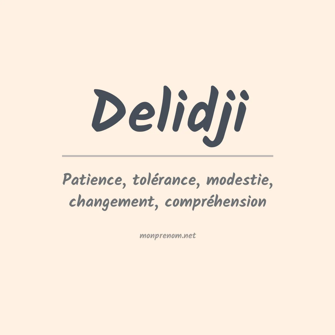 Prénom Delidji