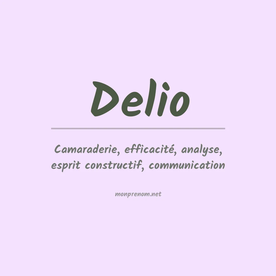 Signification du prénom Delio