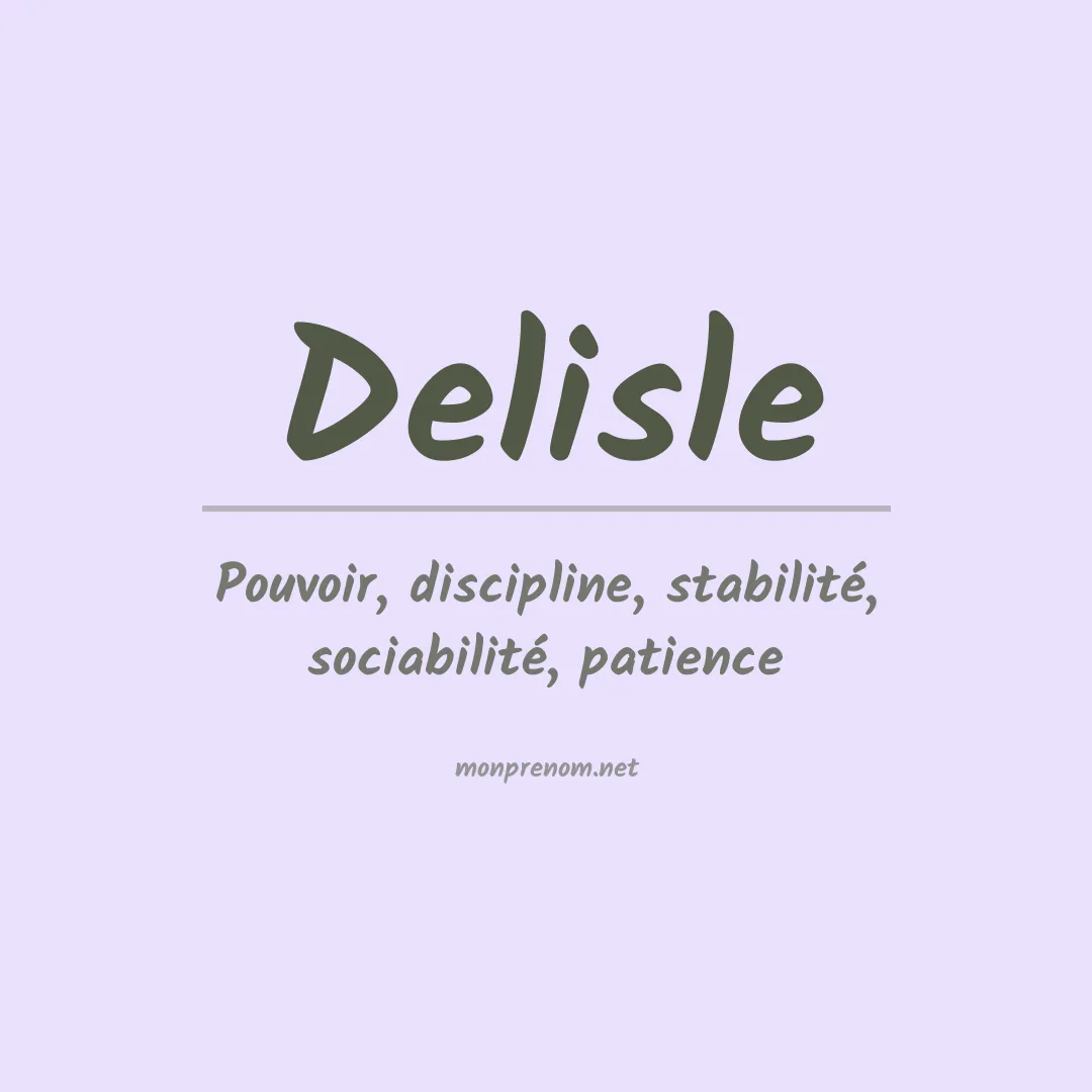 Prénom Delisle