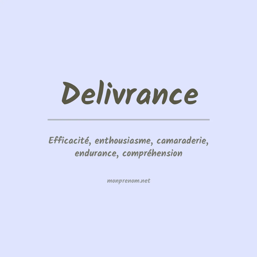 Signification du prénom Delivrance