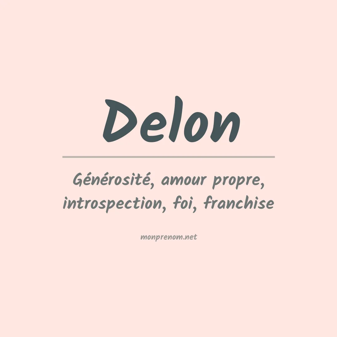 Prénom Delon