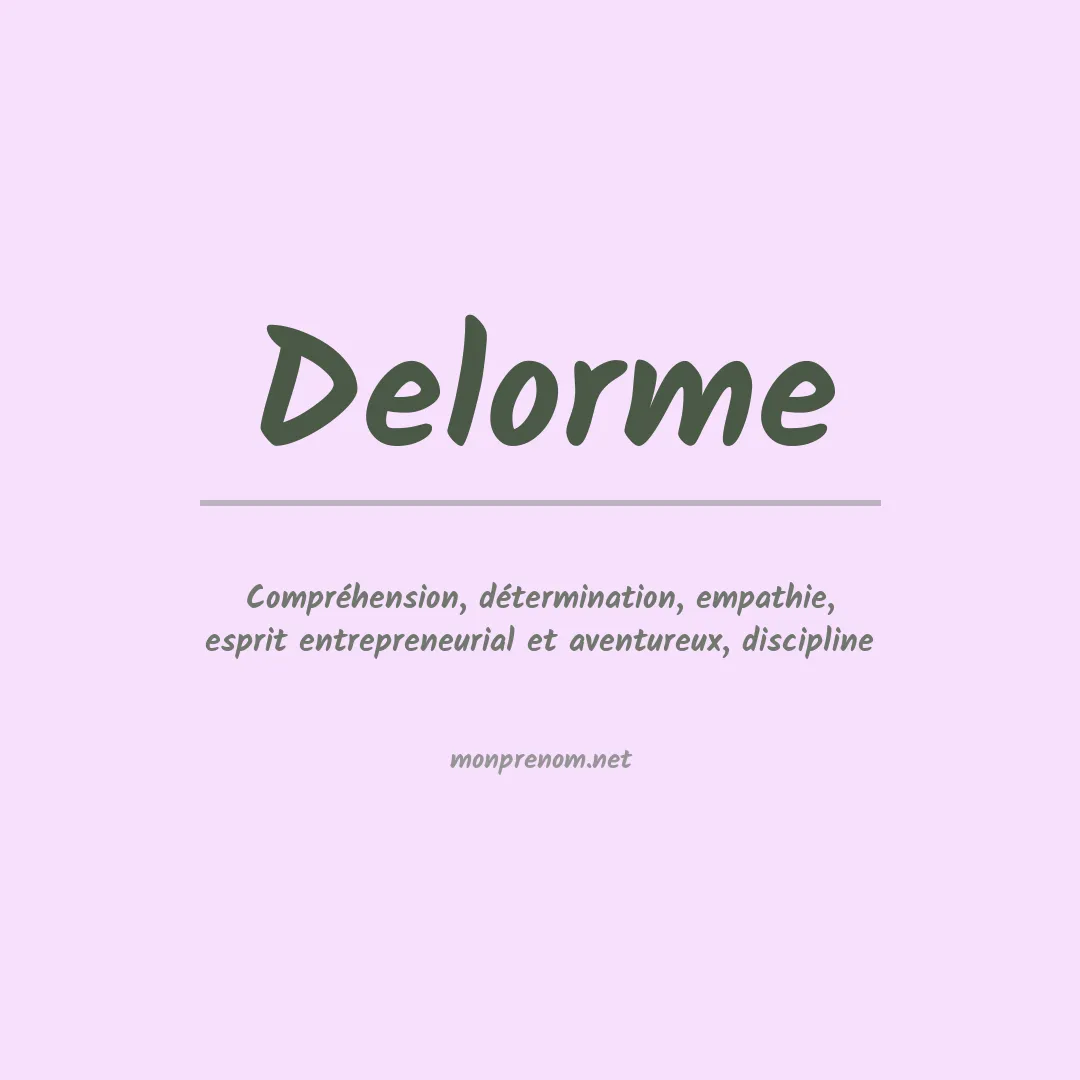 Prénom Delorme