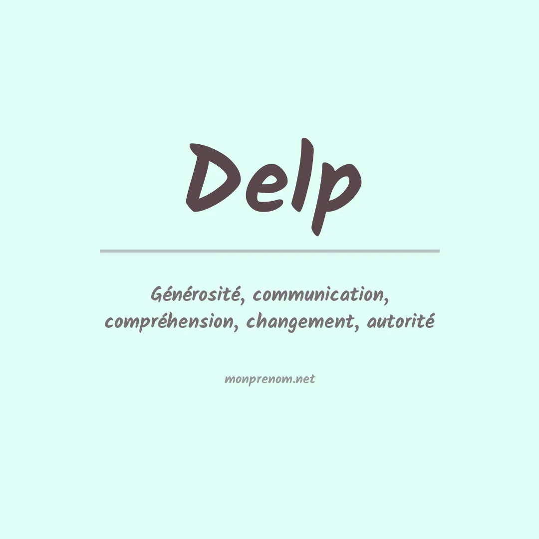 Prénom Delp