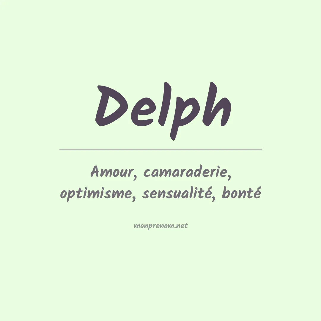Prénom Delph