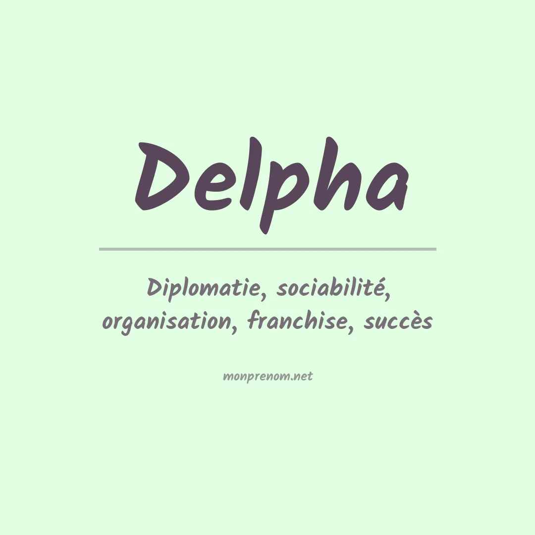 Signification du prénom Delpha