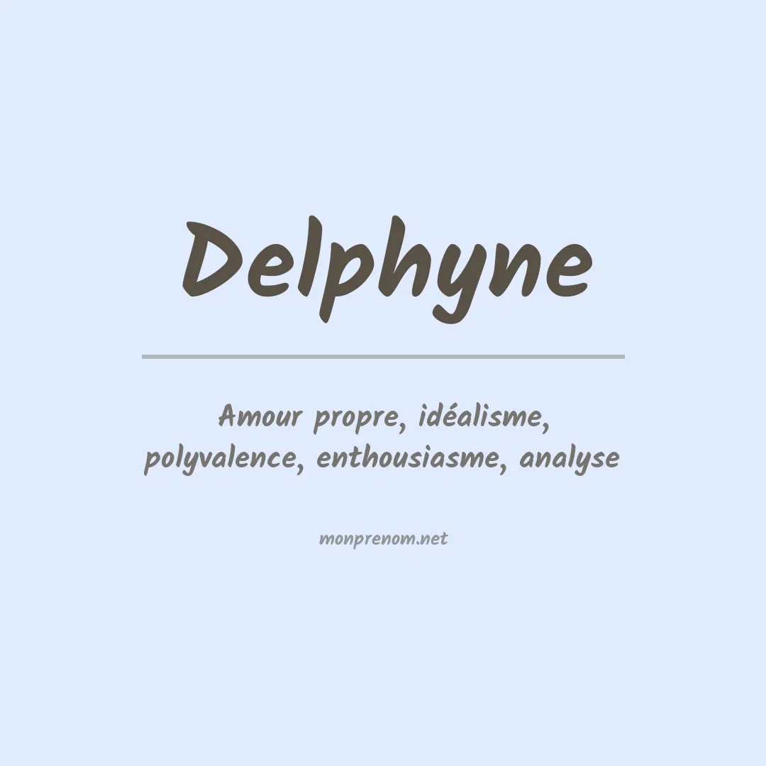 Signification du prénom Delphyne
